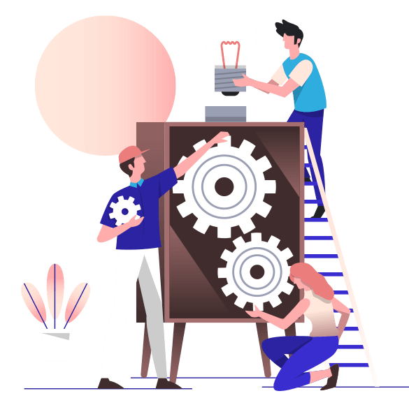 ilustración sobre nosotros diseño web