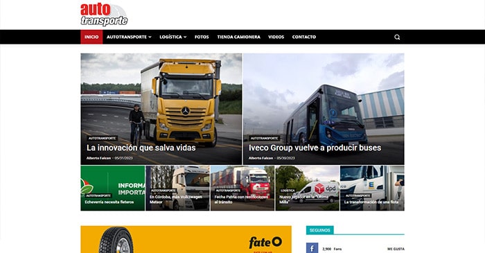 Vista previa del proyecto web Auto Transporte y Logistica TV